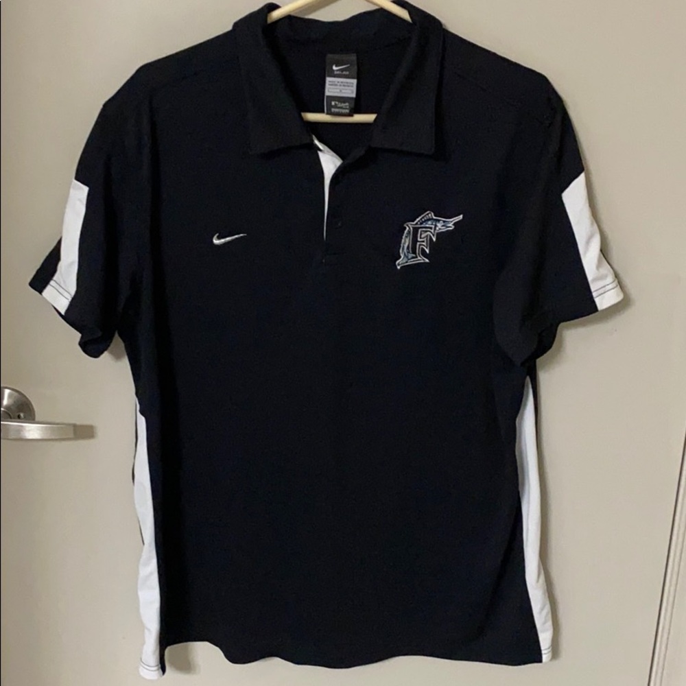 NIKE DRI FIT FLORDIA MARLINS POLO SZ L